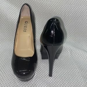 BLACK GUESS HEELS - PLATFORM - 3.5 Inch heel